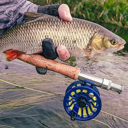 Raprance Fly Fishing Reel,CNC-Machined Aluminum Alloy Fly Reel Large Arbor Fly Reel, 3/4, 5/6, 7/8 wt Blue - size: 7/8wt