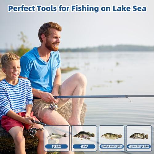 Fishing Lures Spinner Baits, Hard Metal Spinner Baits for Bass Trout Salmon, Spinnerbait Spoons Kit with Triple Fishing Hooks, Fishing Gears for Freshwater Gift for Men