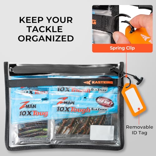 KastKing BaitShield Tackle Storage Bag, Fishing Tackle Bag, Sealed Edges, Water-Resistant Protection, Durable & Tough Build, Large Capacity - size: B: 2 Pack, Large