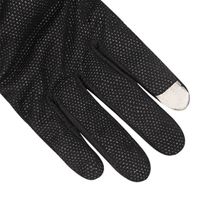 JIAHG Women Men's Driving Gloves Summer UV Sun Glove Non Slip Touchscreen Cotton Gloves Outdoor Sunblock Mittens for Cycling - color: Mesh-Black Full Finger