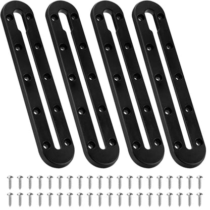 Kayak Track Mount, Kayak Rail Track, Kayak Low Profile Gear Track Accessories for Fishing Rod Holder, Cup Holder, Paddle Holders, Anchor Cleats (9 in, 10 Holes, 4 Pieces) - size: 9 Inch