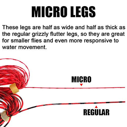Fly-Tying-Materials-Rubber-Legs-Silicone-Rubber-Skirt 12-24 Colors Fly Tying Supplies - color: Grizzly Micro Legs 12 Colors kit
