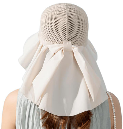 Sun Hats for Women UV Protection - Summer Wide Brim Fishing Hat with Neck Flap for Beach Hiking Camping Outdoor - color: Beige