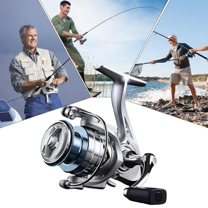 Spinner Reels Ultra Smooth Metal | Metal Reel Fishing for Bass Trout Catfish Saltwater Shore Pier River Stream Pond