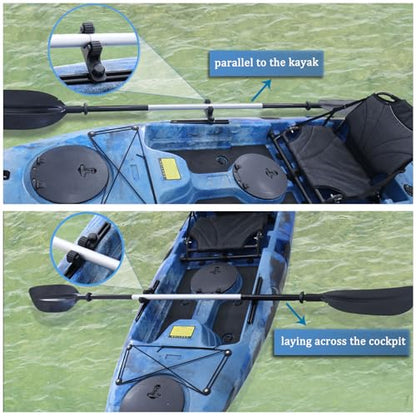 Huntury Kayak Paddle Holder, Save Kayak Track Space, Fishing Net, Fishing Poles Holder for Fishing, Track Mount Accessories