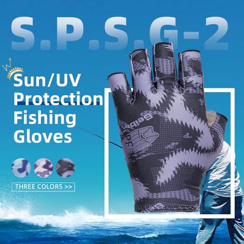 Seibertron S.P.S.G-2 UPF100+ Sun/UV Protection Fishing Adult & Youth Glove - color: black, size: XS Youth