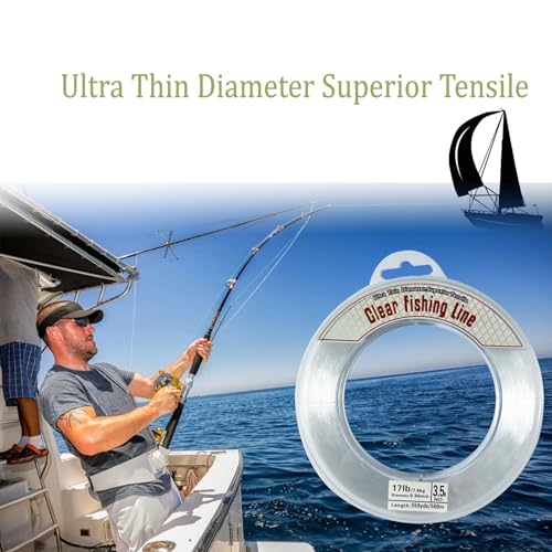 Fishing Line for Crafts,Fishing Wire for Hanging,Clear Fishing Line 1640 Ft,Clear String for Bracelets,Necklaces,Balloon,Bracelet Making