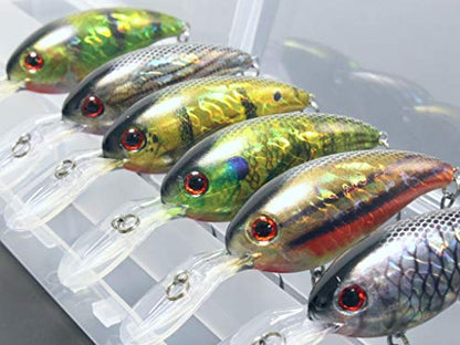 Minnow Crankbait for Bass Fishing Bass Lure Jerkbait Fishing Lures and Tackle Box - color: HC55KB