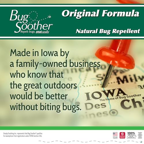 Bug Soother Natural Insect Repellent Spray, DEET-Free 2 oz. (4 Count) | Plant Based | Repels Mosquitos, Gnats & No See'ums | Family Safe | Travel Size - color: 2 Oz Set of 4 + Oz
