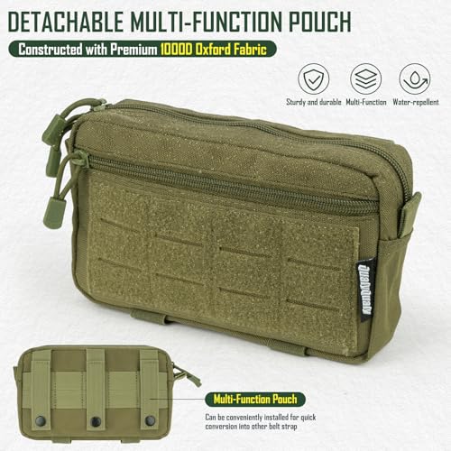 Fly Fishing Fanny Pack with Rod Holder & Adjustable Straps | Wading Belt for Fly Fishing with Net Slot, Fly Fishing Waist Pack - Holds 3 Fly Boxes - color: Green