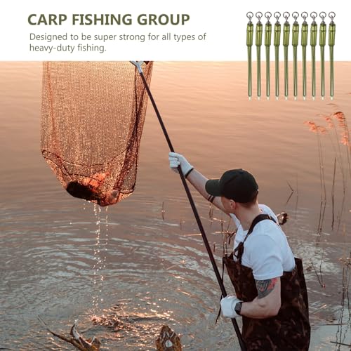Toddmomy 10pcs Heavy-Duty Carp Fishing Rolling Swivels Portable Fishing Accessory Compact Connector for Various Methods Outdoor Tackle Small Flexible Links