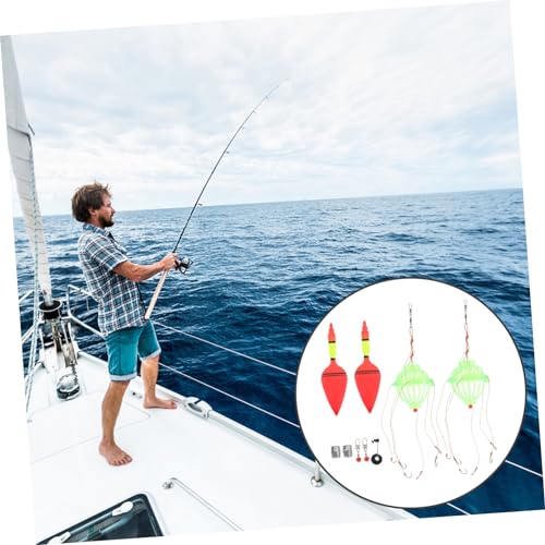 UPKOCH 1Set Artificial Fishing Bait Fishing Tackle with Buoy for Freshwater Saltwater Fishing Durable Bend Resistant Fishing Equipment for Bass Trout Fishing