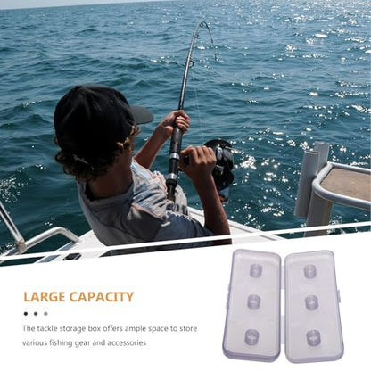 Ciieeo Fishing Line Storage Box Main Line Spool Case Compact and Portable with 6 Slots Abs Tackle Storage Box with Maximum Load 6cm Shaft for Fishing Accessories