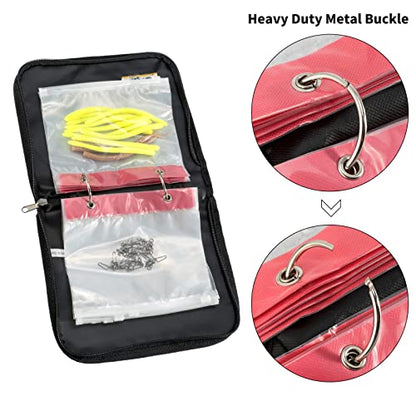 Dr.Fish Soft Bait Binder with Soft Bait Binder Bag Lure Cover Bag Waterproof Tacke Storage Organizer Bag