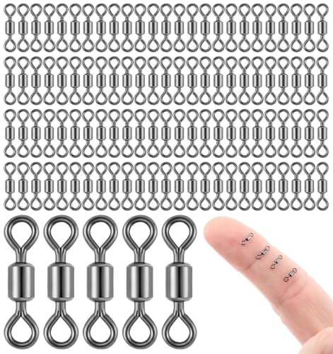 100 Pcs Fishing Barrel Swivels, Barrel Swivels Fishing Tackle for Saltwater