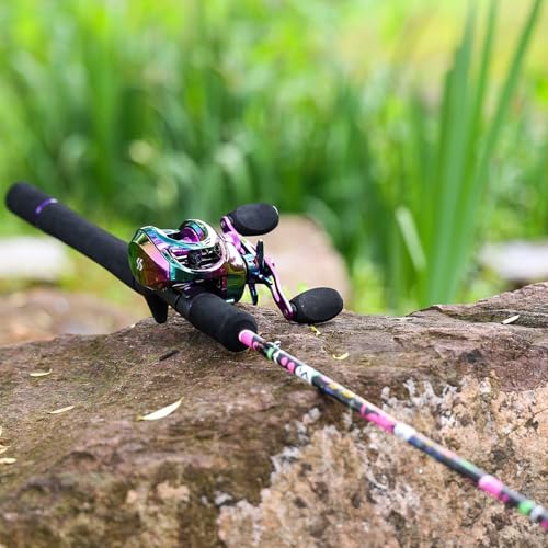 Sougayilang Fishing Rod, 2-Piece Graphite Composite Blank/Fiber Glass Spinning & Casting Rod with EVA Grip, Smooth Transition Fishing Pole - size: 6'0", style: Graphite Blank - Casting Rod