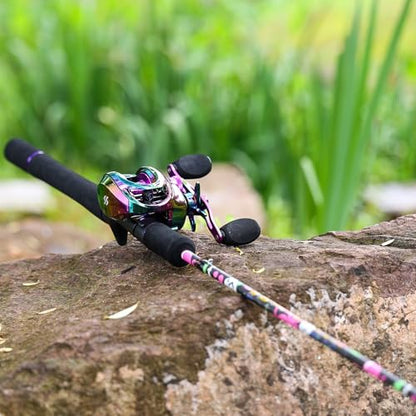 Sougayilang Fishing Rod, 2-Piece Graphite Composite Blank/Fiber Glass Spinning & Casting Rod with EVA Grip, Smooth Transition Fishing Pole - size: 6'0", style: Graphite Blank - Casting Rod