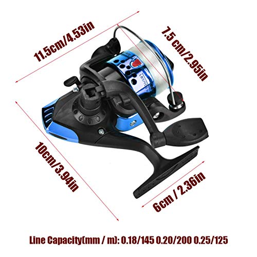 Fishing Reels,Light Weight, Ultra Smooth Powerful,Size 500 is for Ultralight/Ice Fishing,for Reel Rod, Raft Rod(Electroplating Blue)