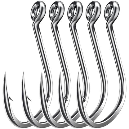 50PCS Sharp Barbed Fishing Hooks, High-Carbon Steel Ultra-Strong, Single Size with Hole for Easy Tying, Secure Portable Box Included – Ideal for Bank Fishing, Lure Fishing & All Conditions - size: 18#