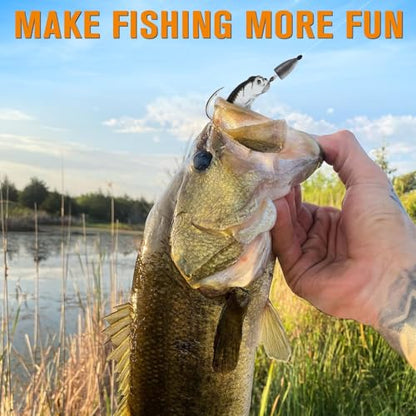 Dovesun Weedless Hooks Worm Hooks Weedless Hooks for Bass Fishing Texas Rig Hooks 30PCS Professional V Fishing Hooks for Freshwater Saltwater 3/0