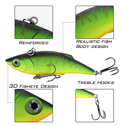 Sougayilang Minnow Fishing Lures Crankbaits Set Fishing Hard Baits Swimbaits Boat Topwater Lures for Trout Bass Perch Fishing - color: Style-B 10PCS