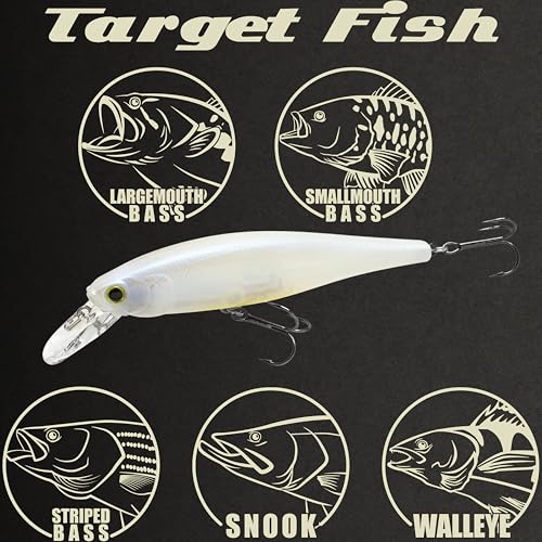 LUCKY CRAFT Pointer 100SP, Jerkbait Side by Side Action Tournament Winning Perfect Wobbling Freshwater Lake Bass Fishing Champion Bait - color: 445 French Pearl OB