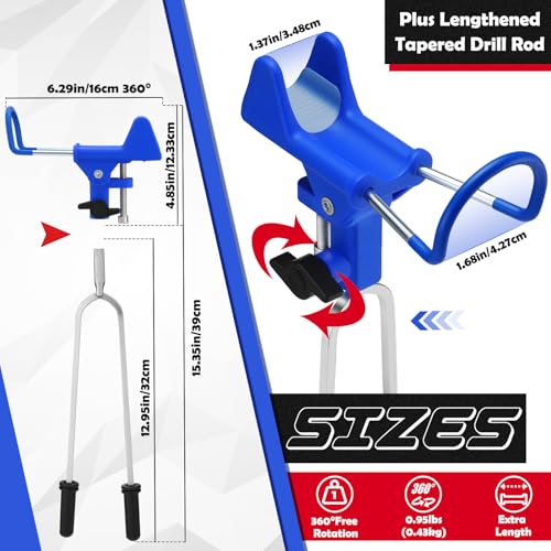 Shappy 2 Pcs Upgraded Bank Fishing Rod Holders with Glow Anti-Slip Soft Pad Fishing Pole Holders for Ground 360° Adjustable Rust-Proof Holder Sea Foldable Catfish Bank Pole Gift for Men Father Gift