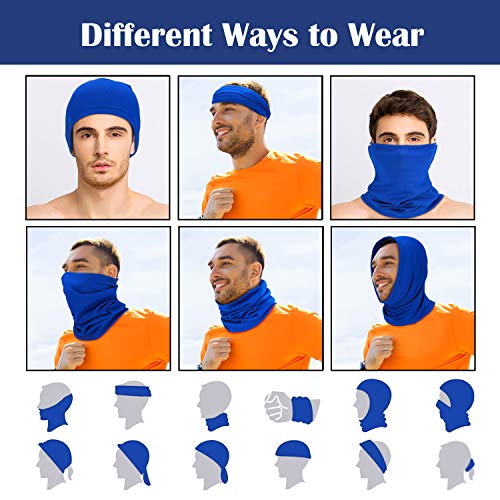 Geyoga Summer UV Protection Cooling Neck Gaiter | Sunscreen Breathable Face Scarf Bandana Mask Neck Gaiter for Outdoor Fishing Hiking Camping - color: Mixed Colors