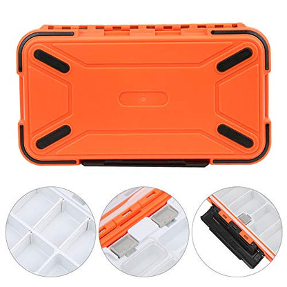 ABS Fishing Tackle Box, Transparent Inner Cover, Removable Compartments, Large Capacity, for Fishing Tools Storage