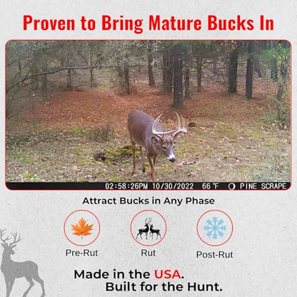 Buck Fever Red Moon Rut – Synthetically Formulated Deer Liquid Attractant – Non-Spoiling, Sweet Synthetic Buck Attractant Scent – Moisture Reactivated Mature Rutting Buck Scent - size: 2oz