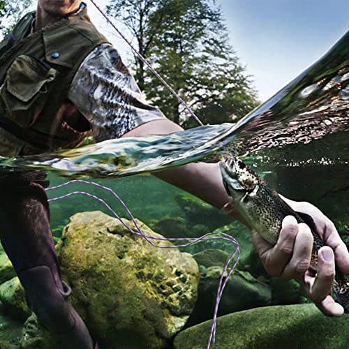 ANGRYFISH 4 Strands Super Strong Braided Fishing Line- Less Expensive -Zero Stretch -Small Diameter-Suitable for Novice Fishermen | Purple/Blue/Yellow/Green, Abrasion Resistant, Zero Stretch, Small Diameter, Less Expensive, Suitable for Novice Fishermen -
