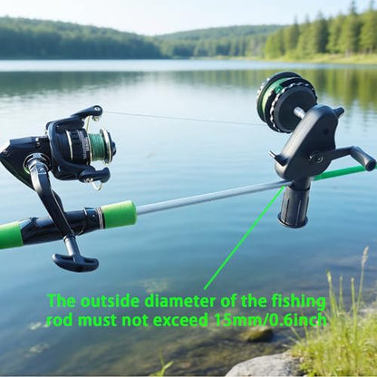 Black Pig-Shaped Fishing Line Winder Spooler, All-in-One Portable Fishing Reel Spooling Station for Spinning, Casting Reels, Clamp-on Rod or Desk Mount, Anti-Twist, Multi-Function, - size: RXQ-XN