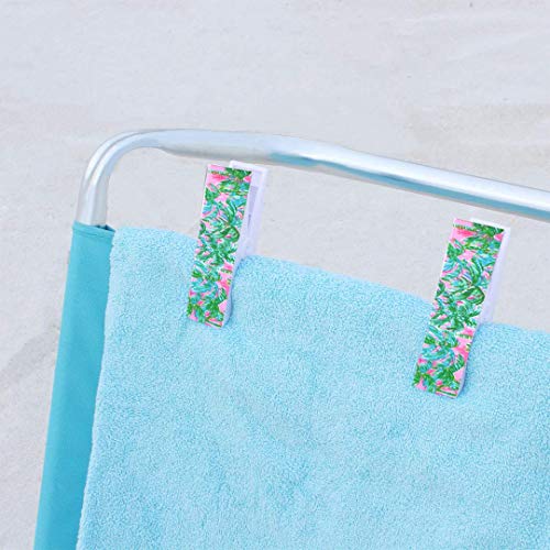 Lilly Pulitzer Water Resistant Vinyl Beach Day Pouch, Zipper Bag Includes Drink Hugger, Small Pouch, and Towel Clips - color: Suite Views