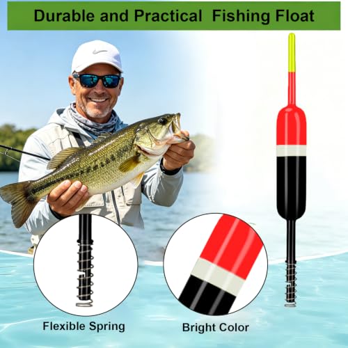 10 Pcs Fishing Bobbers,Fishing Float and Bobbers,Slip Bobbers for Fishing, Crappie Fishing Bobbers, for Crappie Catfish Trout Panfish Walleye Fishing - color: 2.5in-10pcs