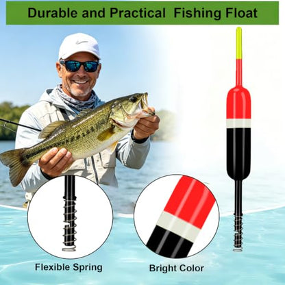 10 Pcs Fishing Bobbers,Fishing Float and Bobbers,Slip Bobbers for Fishing, Crappie Fishing Bobbers, for Crappie Catfish Trout Panfish Walleye Fishing - color: 2.5in-10pcs