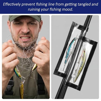 Fishing Lure Wraps, 6 Pcs Clear Fishing Lure Covers Hook Safety Cover Transparent Lures Fishings Bait Hook Storage Protectors Pole Sleeve Guard to Keep Fishermen Fishings Safe for Rod