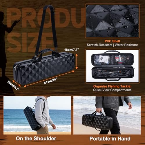 Goture Spinning Fishing Rod & Reel Combo with Carrier Bag,6.6-9FT,Spin Reels, Lures Kit, Pliers, Braided Line, Fish Gripper, Carbon Fiber Freshwater Fishing Rod Full Kit for Starter - size: 8FT: Spinning Rod, style: B - Xceed 6 Pieces Rod With Pc Fishing