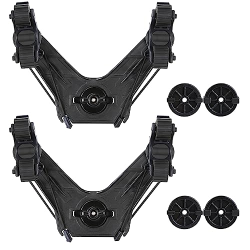 Kayak Paddle Holder, Kayak Accessories for Fishing, Dual Head Kayak Track Mount Accessories, Offset Paddle Holder for Kayaking, Kayak Rail Accessories - style: Offset Paddle Holder 2Pack