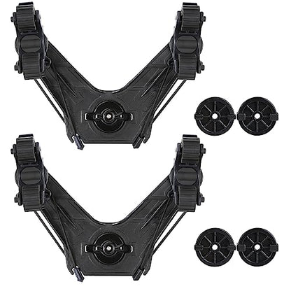 Kayak Paddle Holder, Kayak Accessories for Fishing, Dual Head Kayak Track Mount Accessories, Offset Paddle Holder for Kayaking, Kayak Rail Accessories - style: Offset Paddle Holder 2Pack
