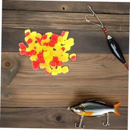 FOMIYES 150pcs Artificial Corn Fishing Lures Soft Silicone Baits with Realistic Appearance and Soft Yet Sturdy Texture, Floating Carp and Trout Bait for Freshwater Fishing