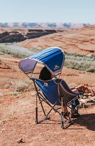GCI Outdoor Pod Rocker Outdoor Rocking Chair with SunShade Canopy - color: Royal Blue, style: Sunshade Rocker