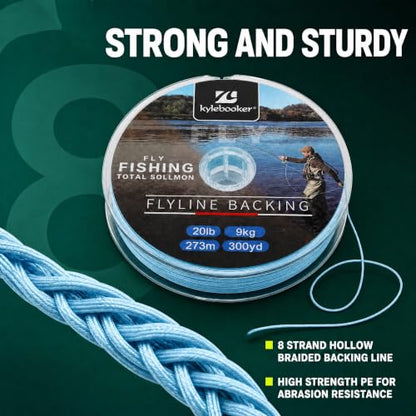 Kylebooker Fly Fishing Dacron Braided Backing Line Abrasion Resistant Trout Fly Line 20lb/30lb - color: Blue, size: 30LB 91m/100yds