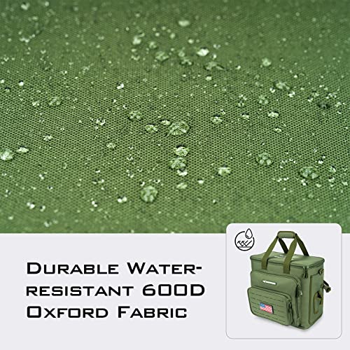 KastKing Fishing Tackle Bags - Saltwater & Freshwater Fishing Bags - Water Resistant, Padded Shoulder Strap - Gear Storage - color: Green--Large, size: Large