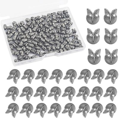 Split Shot Fishing Weights Sinkers,100pcs Removable Split Shot Fishing Line Sinkers Round Clip On Weights for Freshwater Saltwater Fishing - size: 0.8g-100pcs