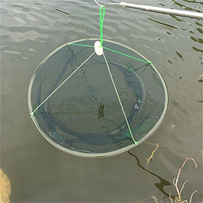 Foldable Fish Catching Net, Hand Cast Cage for Shrimp and Crab - size: Top Dia:39.37" Bottom Dia:31.5"