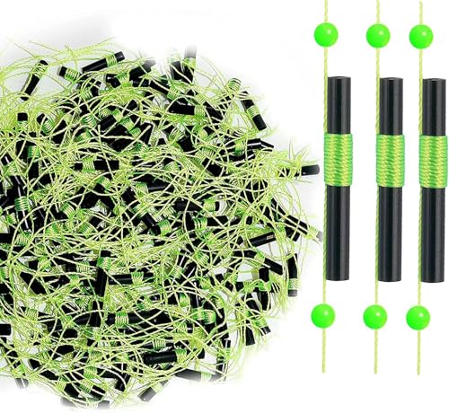 YOTO Bobber Stops for Fishing,Float Bobber Stops String Knots&Fishing Glow Beads - color: Green-200pcs