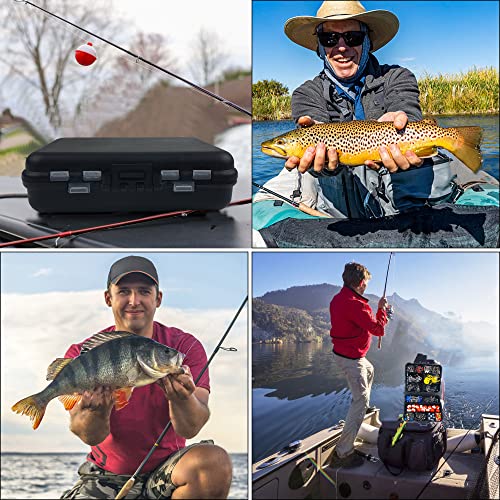 Fishing Tackle Kit,286pcs Fishing Hook Bobber Box Kit with Fishing Bobbers,Various Fish Hooks,Weights,Swivel Snaps,Brass Sleeves,Sinker Slides Starter Kit for Artificial and Live Baits Trout Panfish