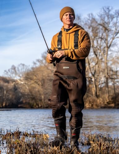 TIDEWE Neoprene Chest Waders for Men, Waterproof Bootfoot for Hunting | Warm Waterproof Slip-Resistant Men's Bootfoot Fishing Waders for Hunting & Wetland Work - size: 11