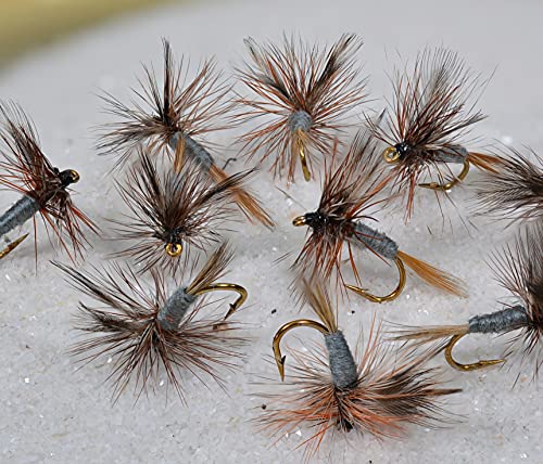 Adams Dry Fly Tied on Mustad Signature Hooks - 1 Dozen Flies - style: Hook #16