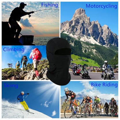 4 Pieces Balaclava Mask Sun Protection Hood Face Cover Full Head Mask for Men and Women for Hunting Fishing Skiing - color: Black